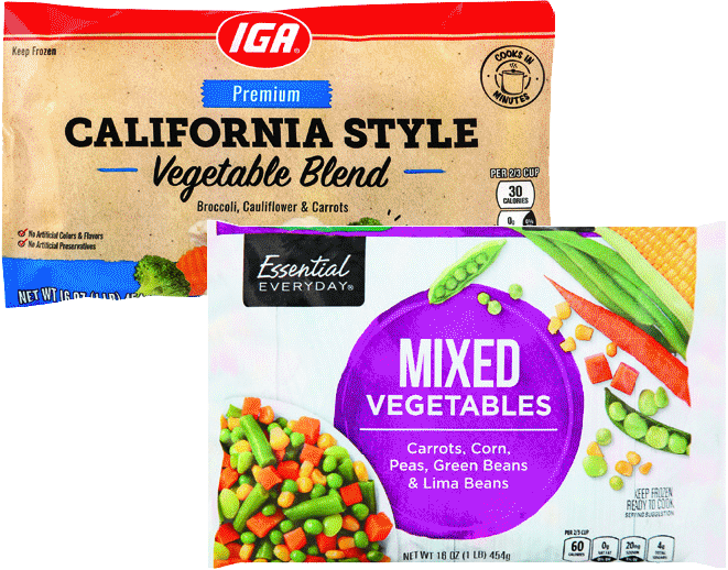 Essential Everyday® or IGA® Frozen Vegetables